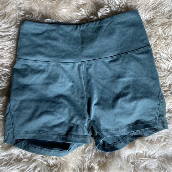 Balance Collection Green High Waist Solid Hottie Shorts, Size Small - Picture 3 of 6
